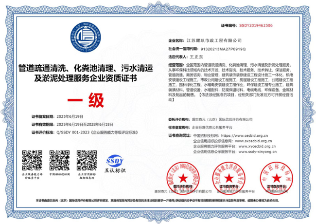 宜黄企业资质证书